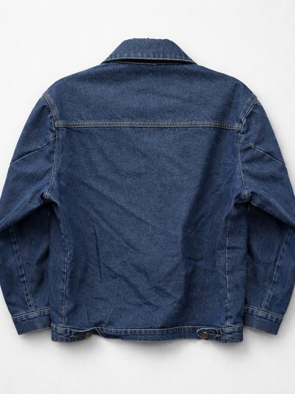 Men's Dark Blue Denim Shirt Jacket - Picture 3 of 3
